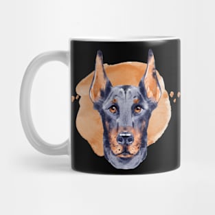 Watercolor Doberman Pet | Dog Photo Mug